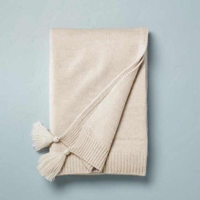Knitted Solid Bed Throw Blanket Twilight Taupe - Hearth & Hand™ with Magnolia