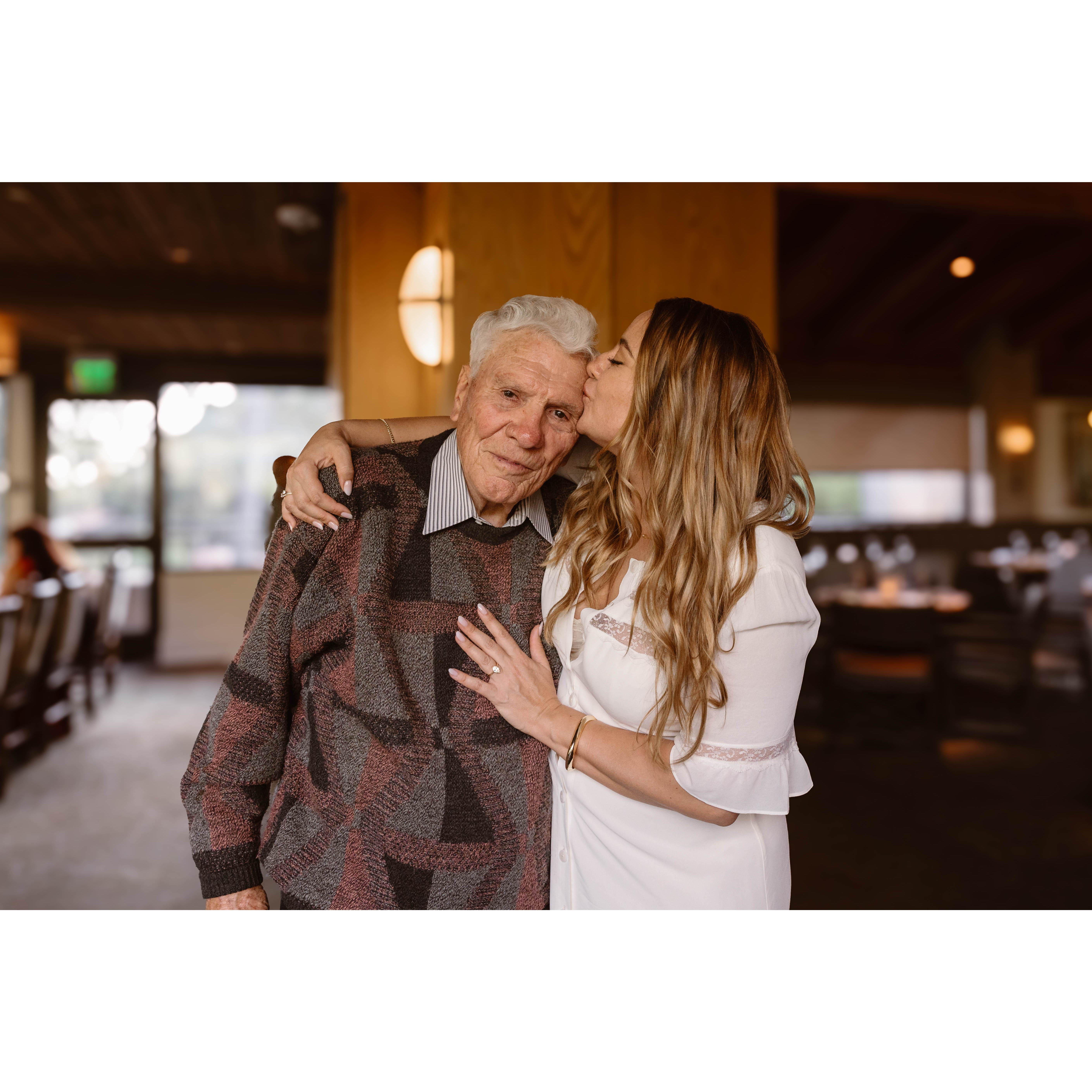 Cailan with her grandfather, Joe, the epitome of class and style