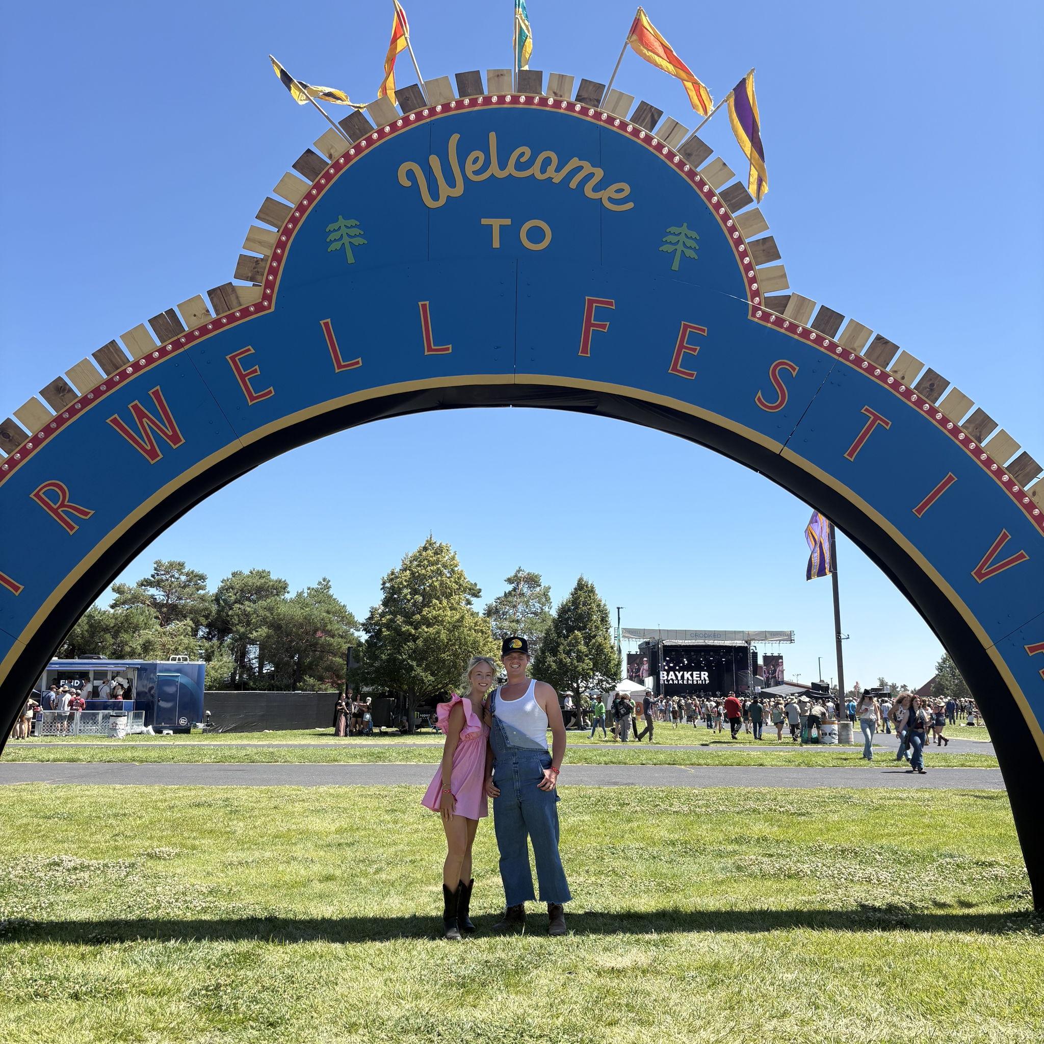 Fletcher and Stella at farewell fest in july