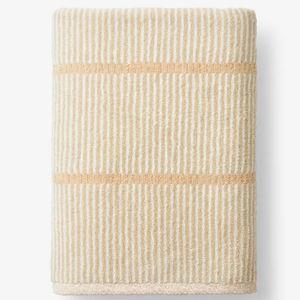 Company Cotton Narrow Stripe Reversible Cotton Bath Towel - Linen