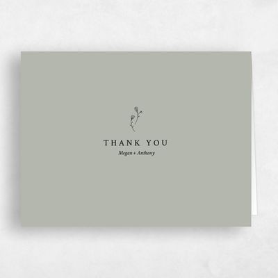 Sage, Green Wedding Thank You - Unconditional Stamp
