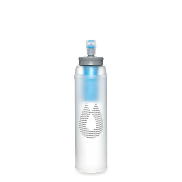 HydraPak UltraFlask+ 500ml - Filtered, Compressible Soft Flask Water Bottle for Hydration Vests and Running Packs with Integrated Water Filter (500ml / 17oz)