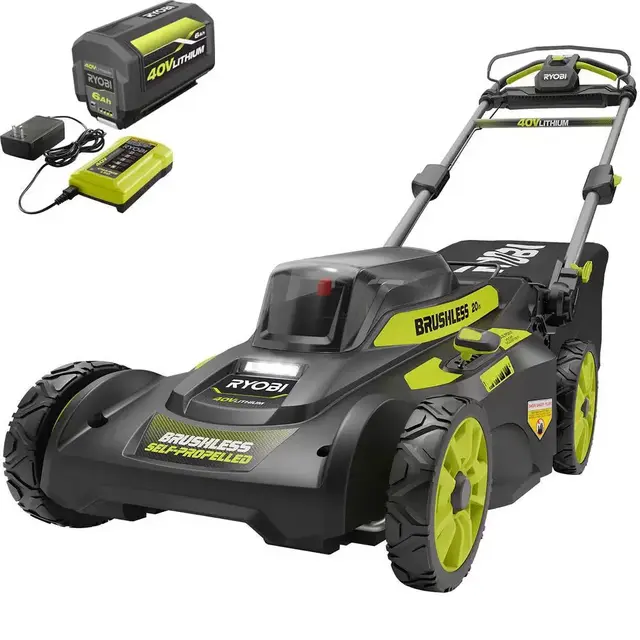 40V Brushless 20 in. Cordless Walk Behind Self-Propelled Lawn Mower with 6.0 Ah Battery & Charger
