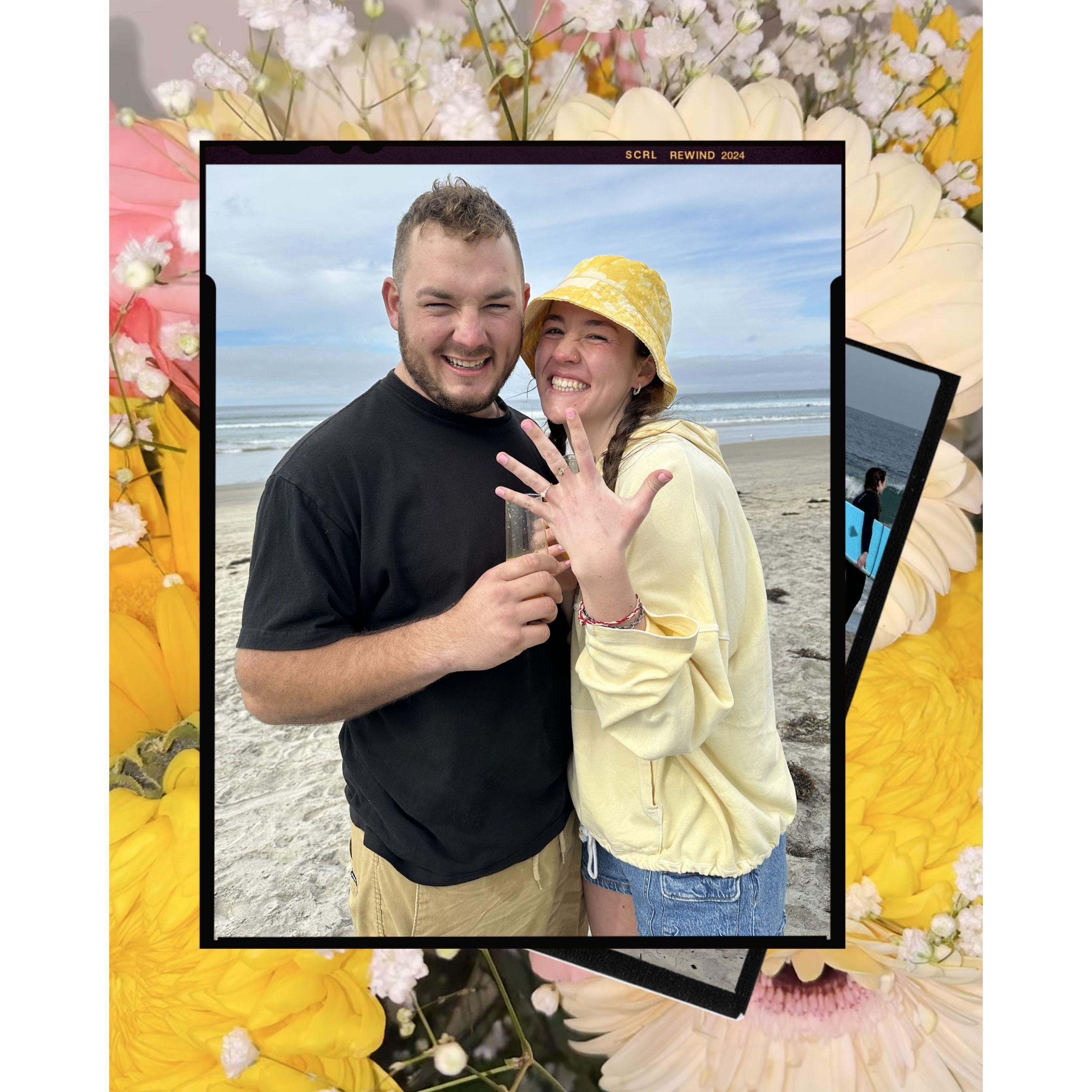 Cade proposed at the beach!