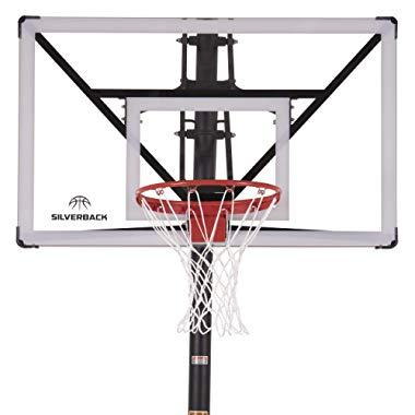 Silverback NXT 54" In-Ground Basketball Hoop with Adjustable-Height Backboard and QuickPlay Design