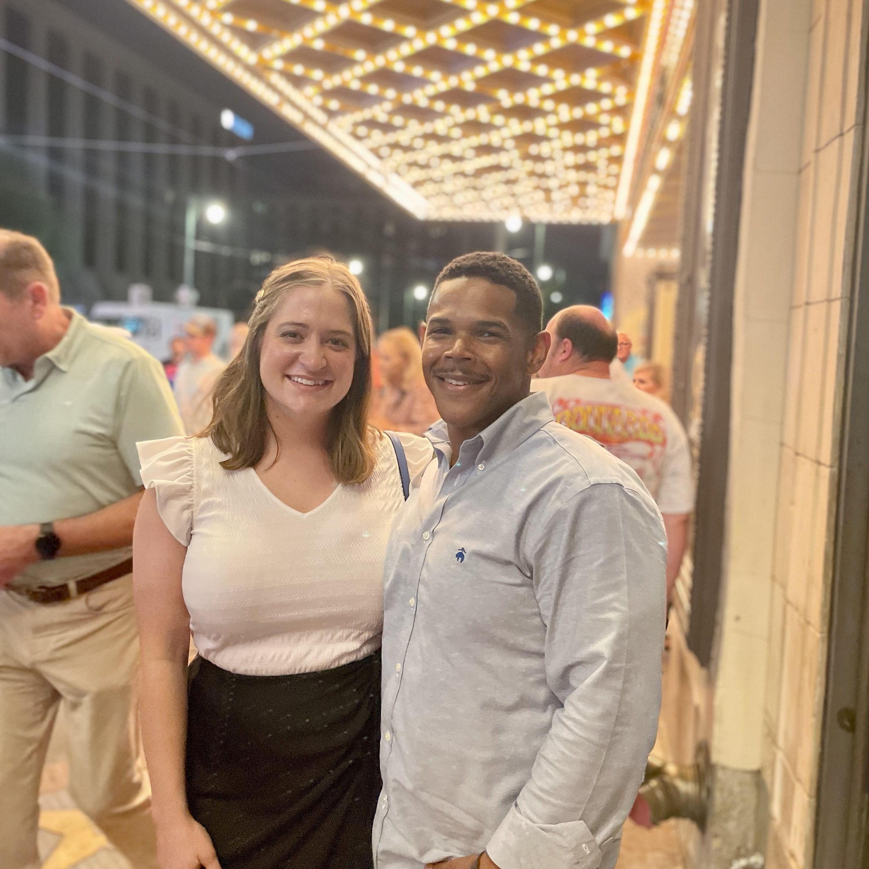 Attending a show at the Orpheum Theatre, Downtown Memphis.