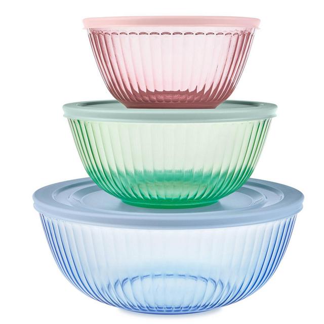 Pyrex Simply Store Tint 6pc Lidded Mixing Bowl Set