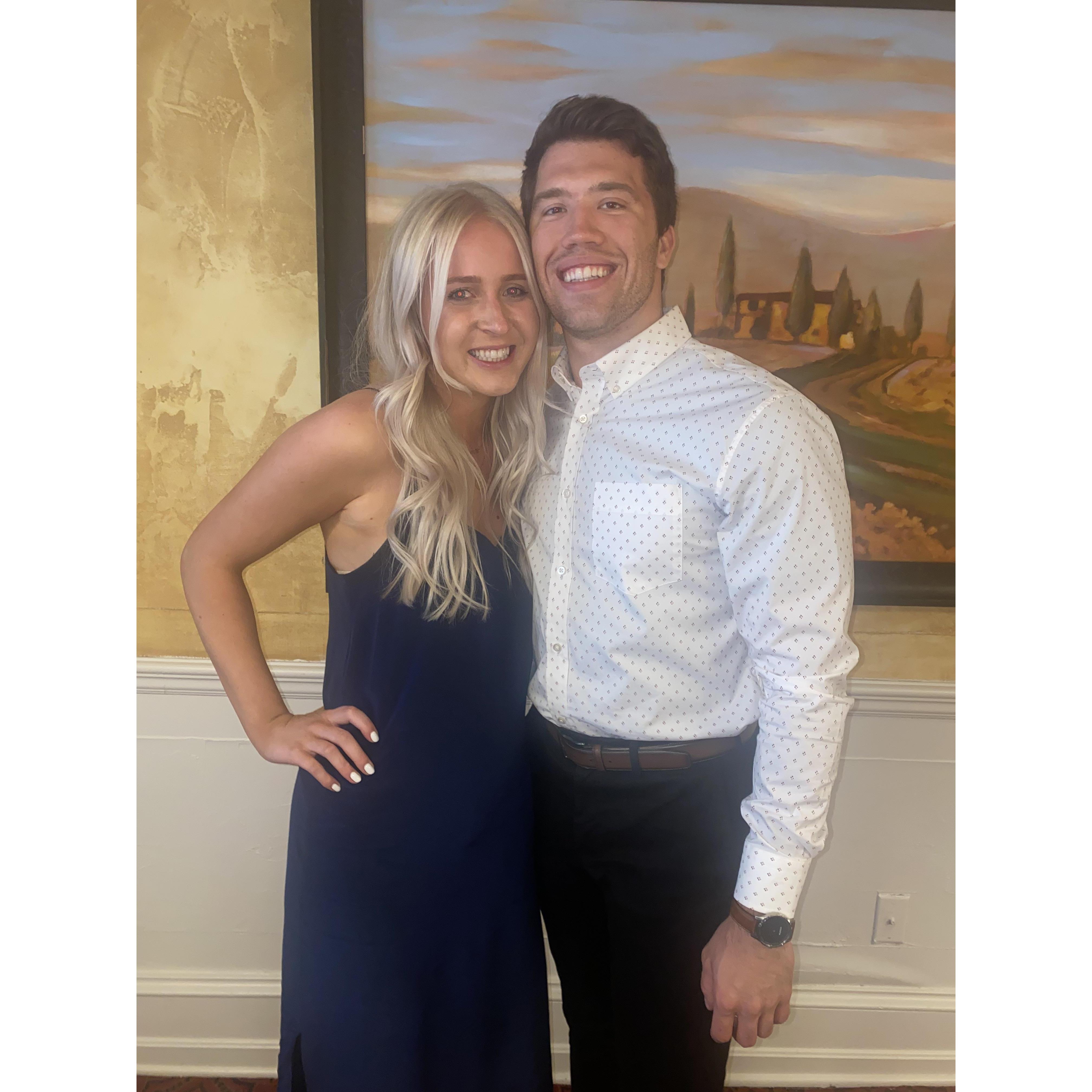 our first rehearsal dinner together!