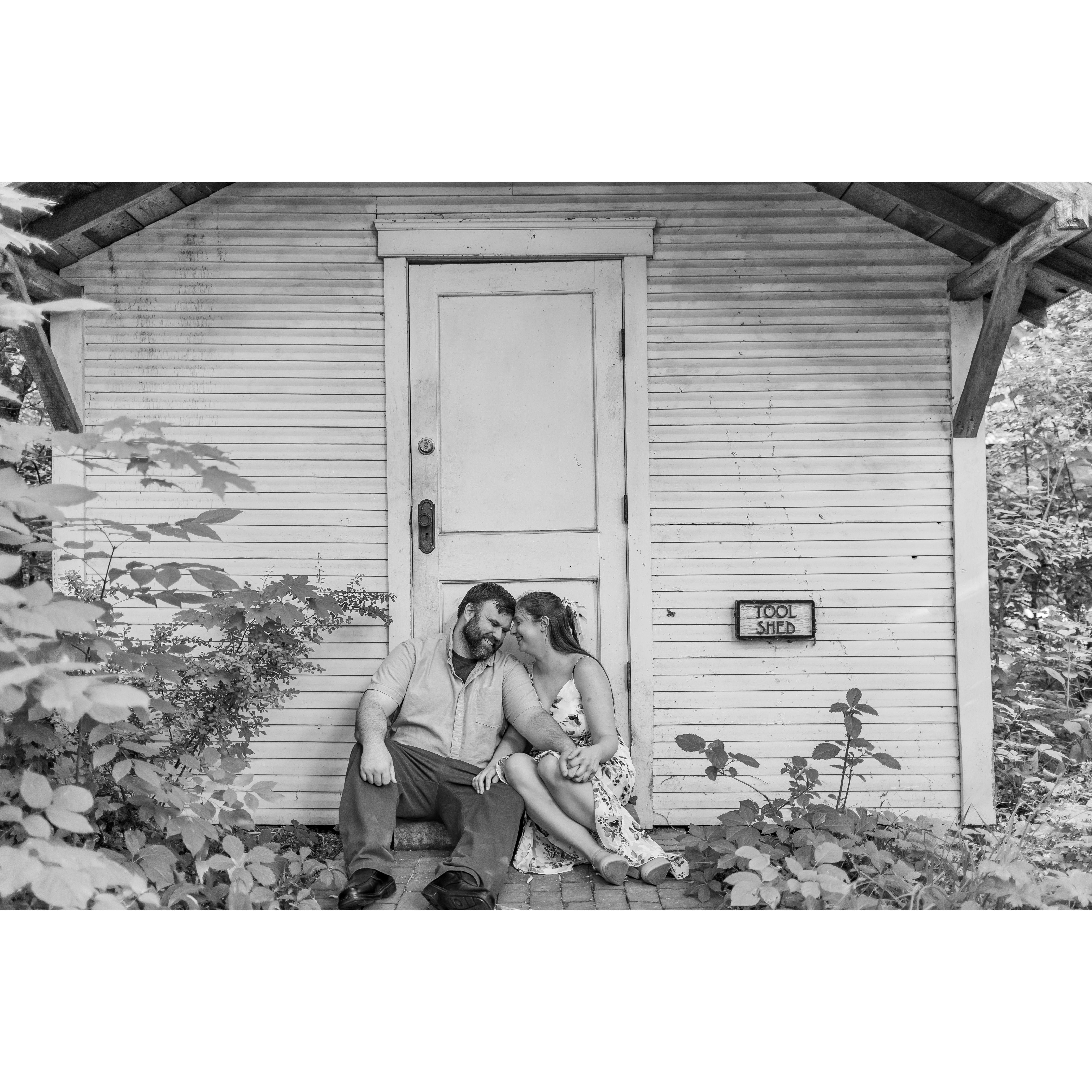 We did an Engagement photo shoot through Minnetrista's paths and gardens in June of 2023.