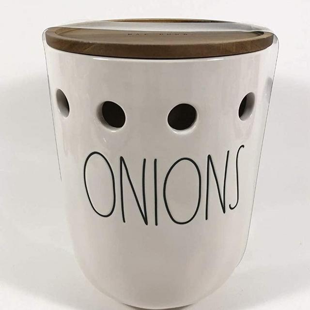 Rae Dunn By Magenta ceramic ONIONS Cellars - Wood Tops