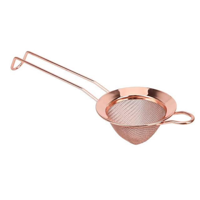 Fine Mesh Cocktail Strainer - Fine Stainless Steel Mesh Strainer For Cocktail Drink Bar Strainers Bartender Bar Tool - CTSN0009 (Copper)