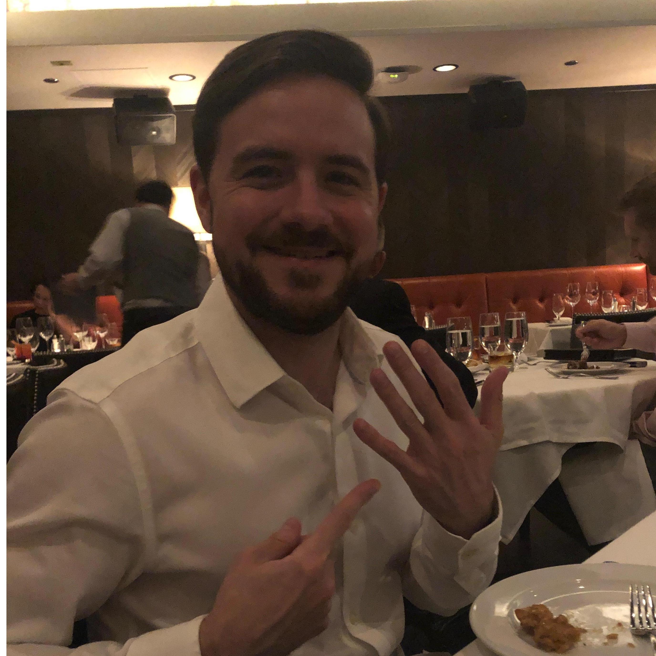 Showing off his 'bling'