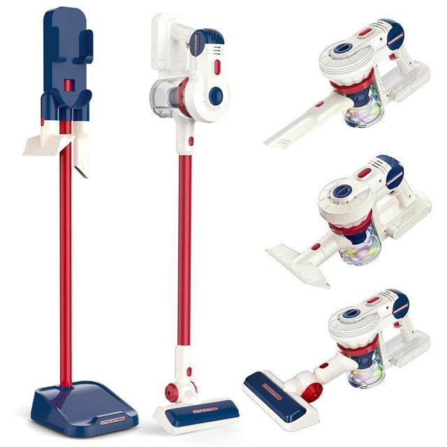 Kids Vacuum That Really Works - Realistic 3-in-1 Vacuum Cleaner Toy for Toddler Cordless Vacuum Home Cleaning Toy, Housekeeping Keeping for Children Age 3 4 5 6 Years Old Present for Boy Girl Birthday