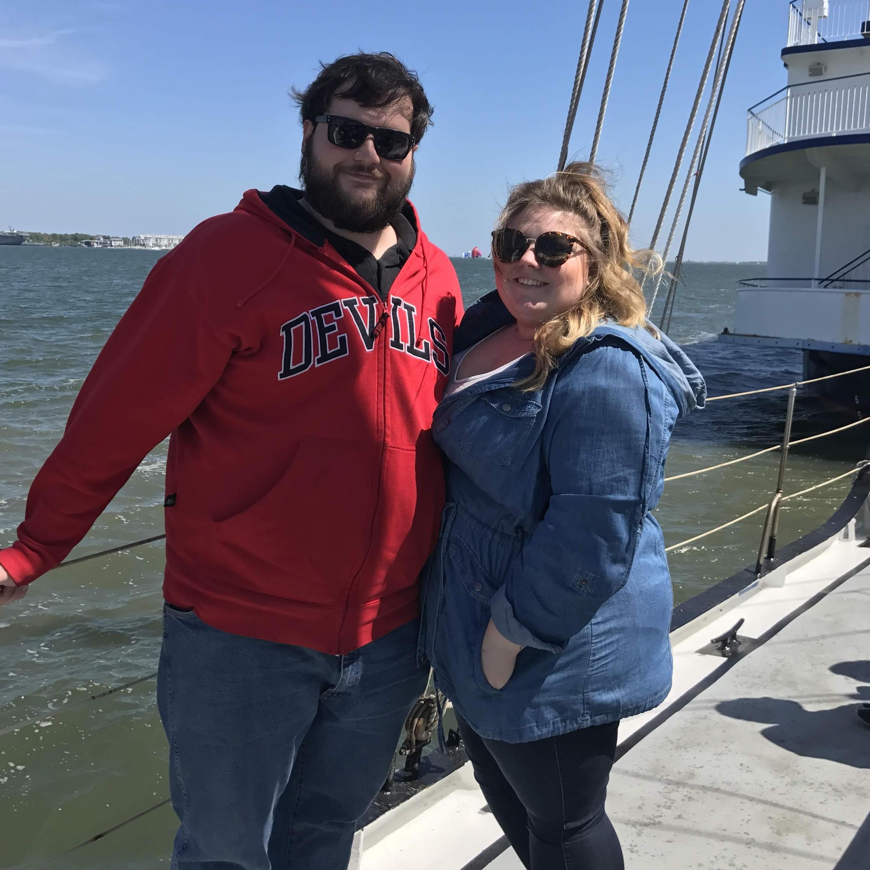 On a boat down in SC.