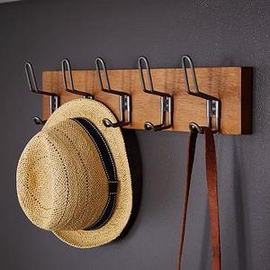 Industrial Multi Hook, Wood + Steel, Large