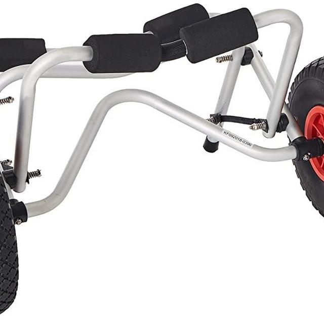 Kayak Trolley Cart with Airless Tires - 140LB Capacity for Transporting Kayak, Paddleboard, SUP, Canoe – Aluminum Frame by RAD Sportz (White)
