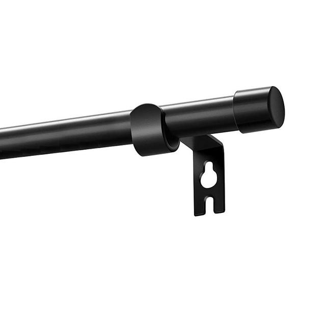 Alskarhem Black Curtain Rods for Windows 30 to 88 Inch,5/8 Inch Small Curtain Rod Set With Brackets.