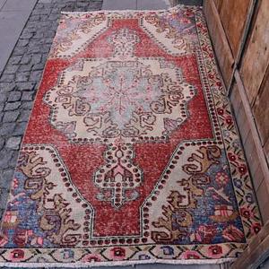 Rare Anatolian Organic Colored Oushak Rug 2.8x7.1 feet Vintage Area Rug Free Shipping Bohemian Rug Carpet Floor Rug Ethnic Rug Code91