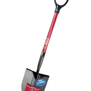 Bully Tools 92510 12-Gauge Round Point Shovel with Fiberglass D-Grip Handle