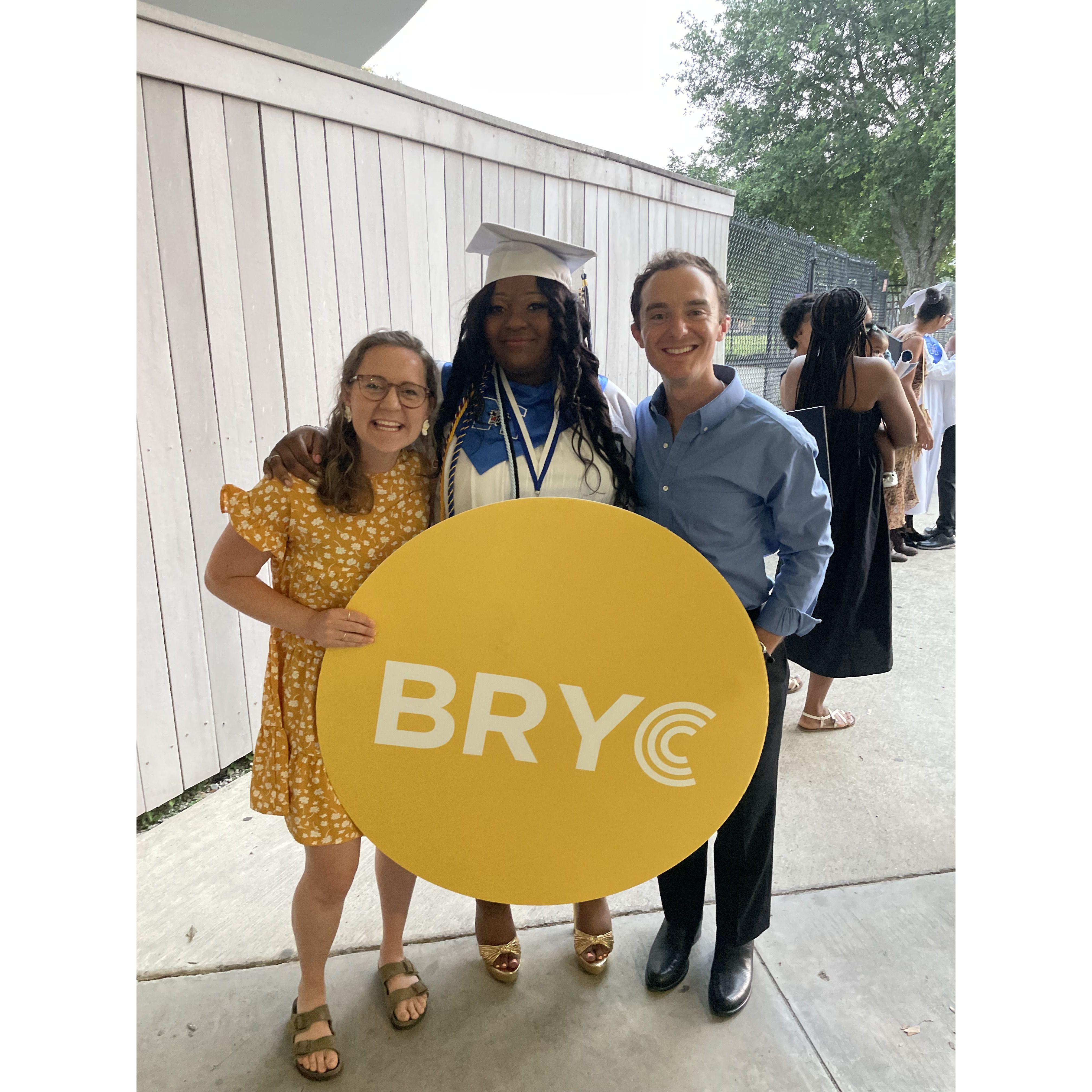 May 2023: Jake mentored Mia all year and Allie and Mia go back to 9th grade - first shared BRYC Fellow
