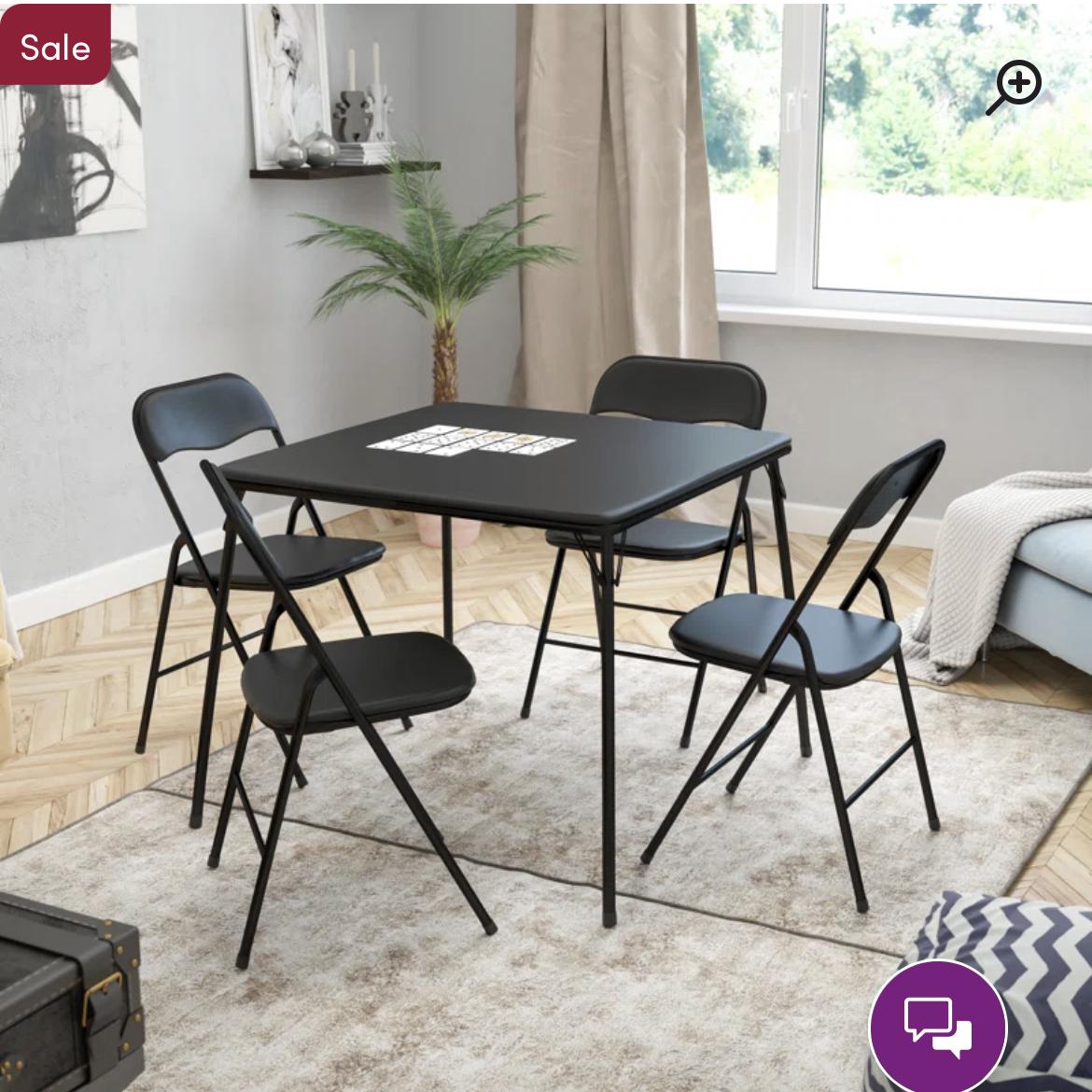 Card Table and Chair Set