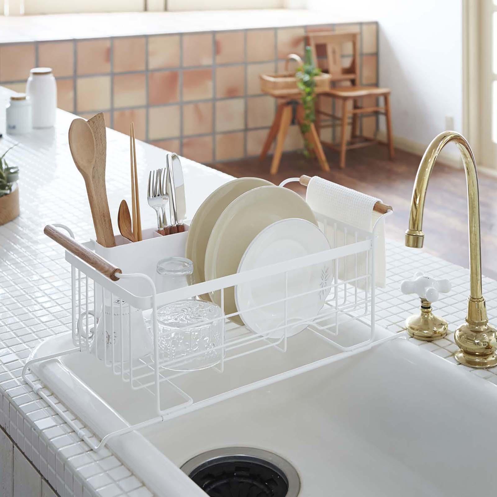 Yamazaki Tosca Over-The-Sink Dish Drainer Rack - White