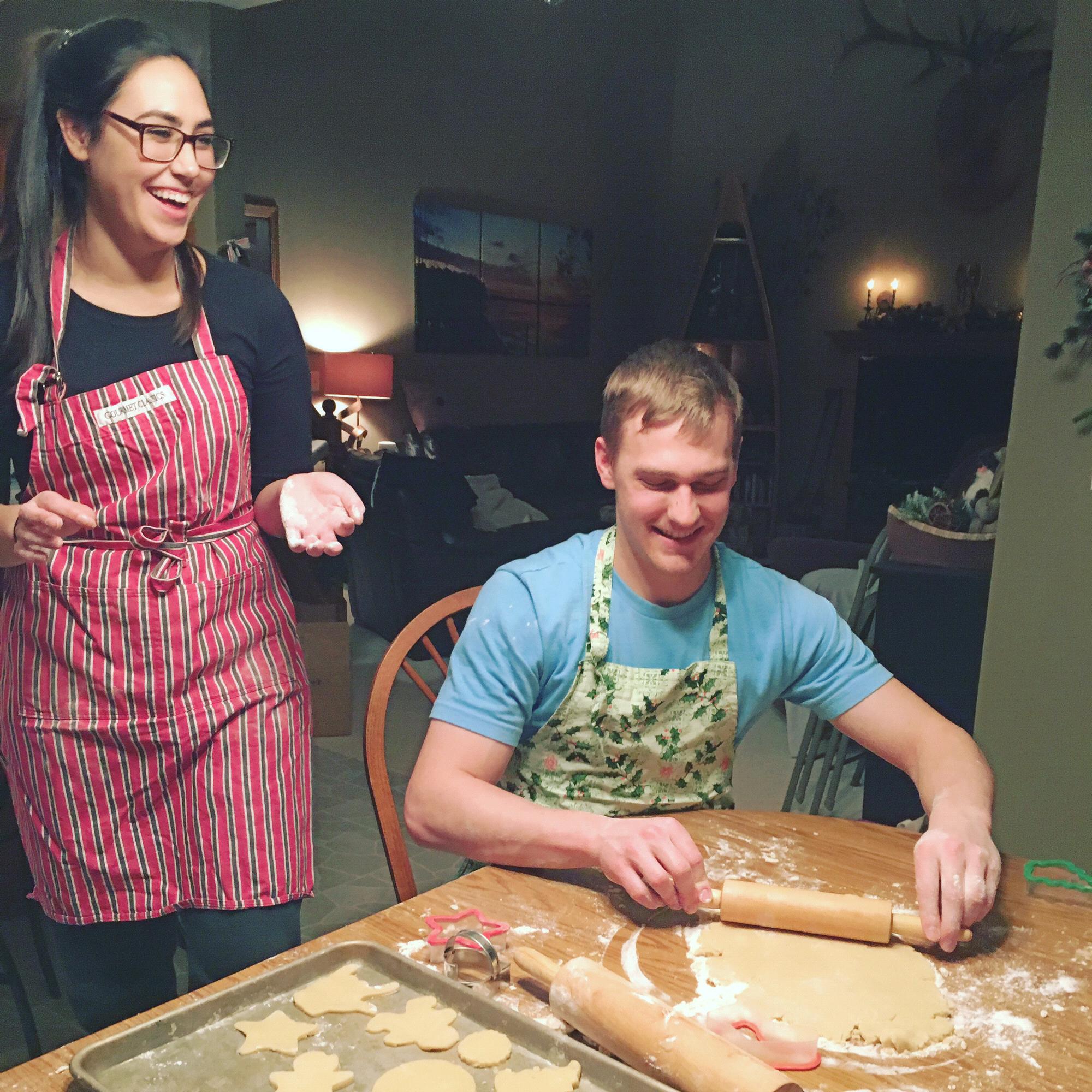 Baking cookies for Christmas