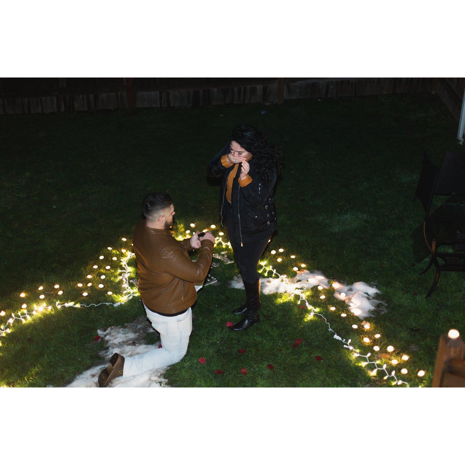 The night Robert proposed.