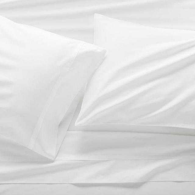 400 Thread Count Sateen White Queen Sheet Set