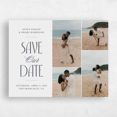 Charcoal, Grey Wedding Save the Date - Trogir Multiphoto