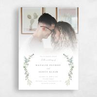 White Wedding Invitation - Verde Photo