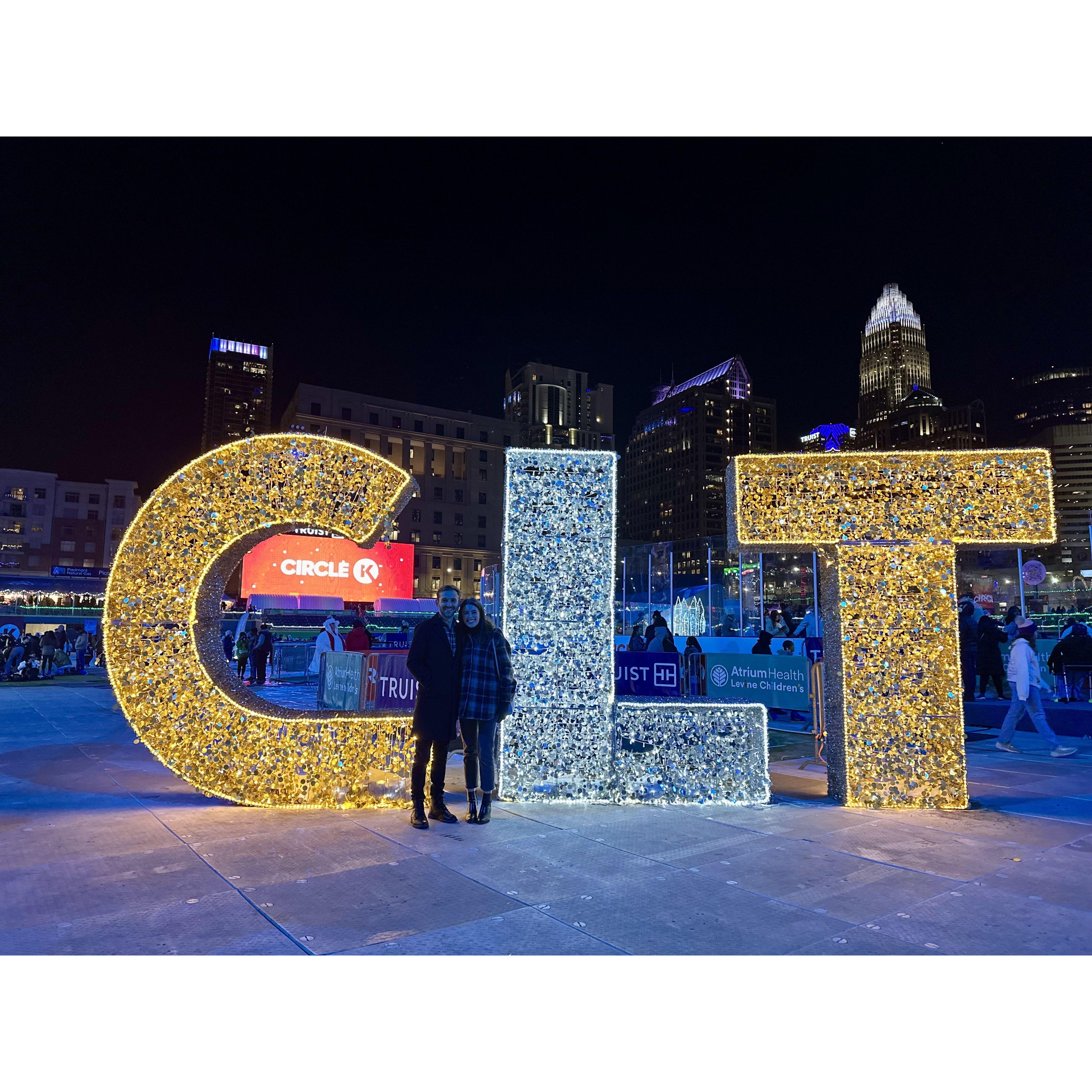 Recreating our first date photo in 2024.