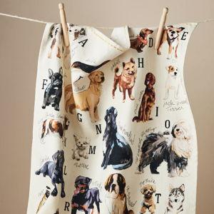 Dog Breeds A-Z Dish Towel