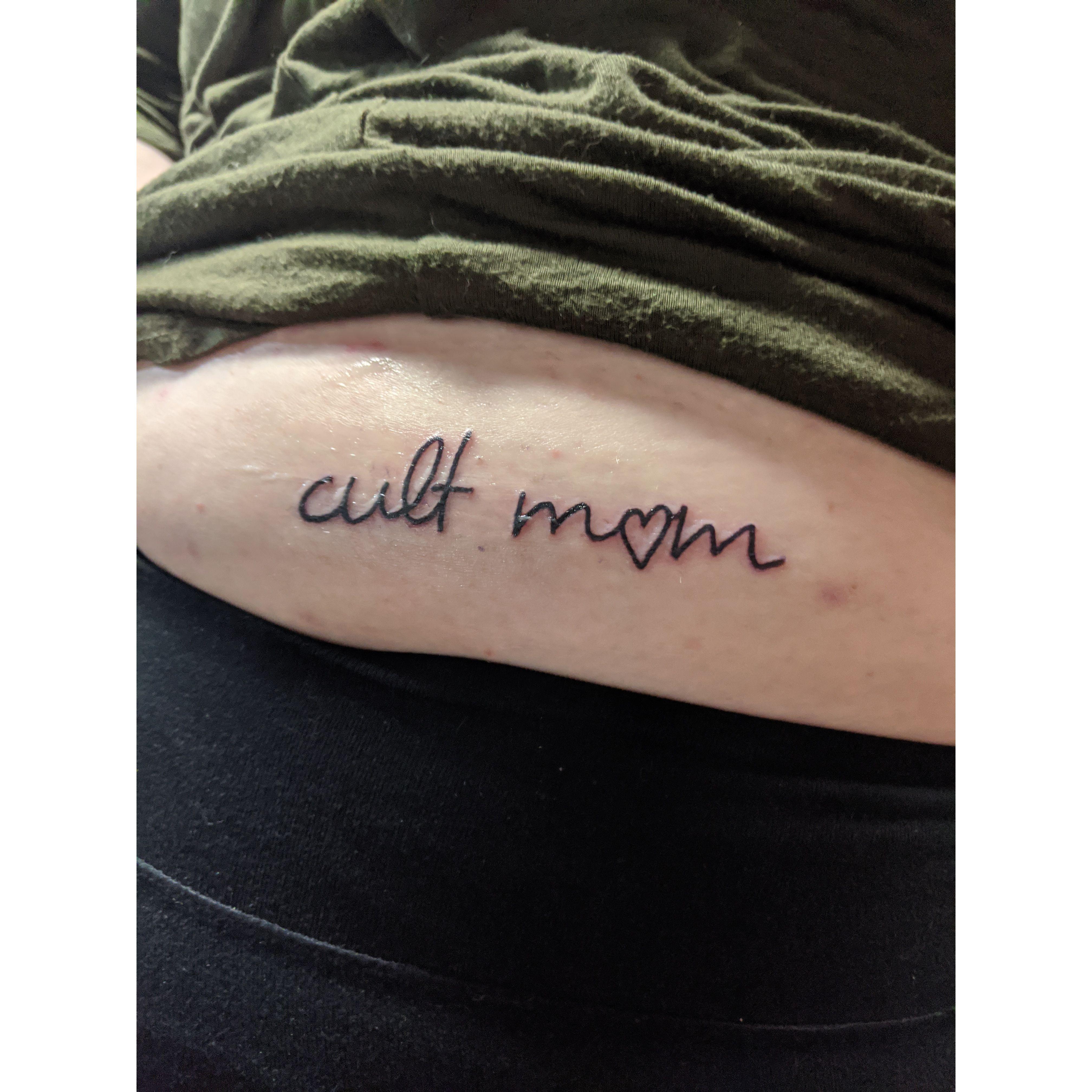 We got matching Cult Mom & Cult Dad tattoos back in summer 2019