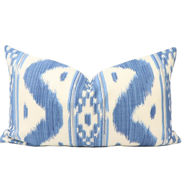 READY TO SHIP Quadrille Bali Hai pillow cover in Blues on Tint 2020-01 // Designer pillow // High end pillow // Decorative pillow.