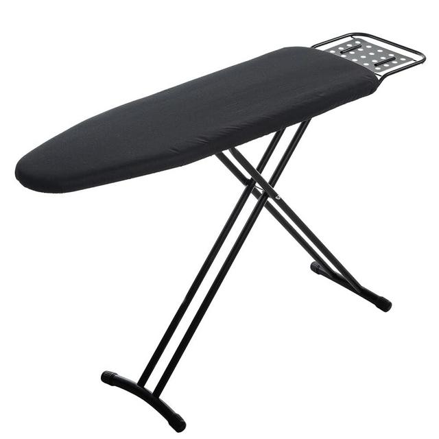 Ironing Board Full Size, RAINHOL 54"x13" Heavy Duty Compact Iron Board with Iron Rest, Heat Resistant Cover with Ultra Thick Padding, Height Adjustable Sturdy Iron Stand, Black