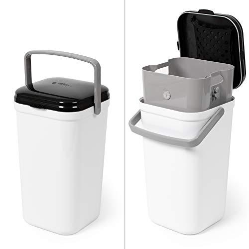 PetFusion Portable Cat Litter Disposal (Locking Handle, Flexibility to use Any Bags, Complimentary Litter Deodorizer & compostable Bags incl). Supports Vet recommendations to Scoop Daily