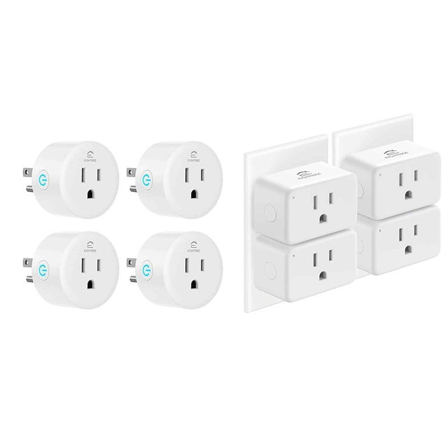 EIGHTREE Smart Plug, Smart Home WiFi Outlet Compatible with Alexa & Google Home, Smart Socket with Remote Control & Timer Function, 2.4GHz WiFi Only