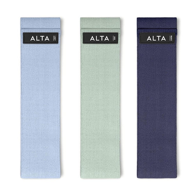 ALTA Booty Bands for Women - Premium Non-Slip Fabric Resistance Bands for Working Out - Cloth Resistance Bands for Legs, Fabric Exercise Bands, Leg Bands for Working Out Women, Looped Hip Bands Set