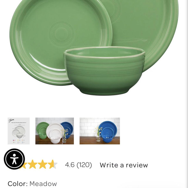 Bistro Coupe 3-Piece Place Setting, Service for 1