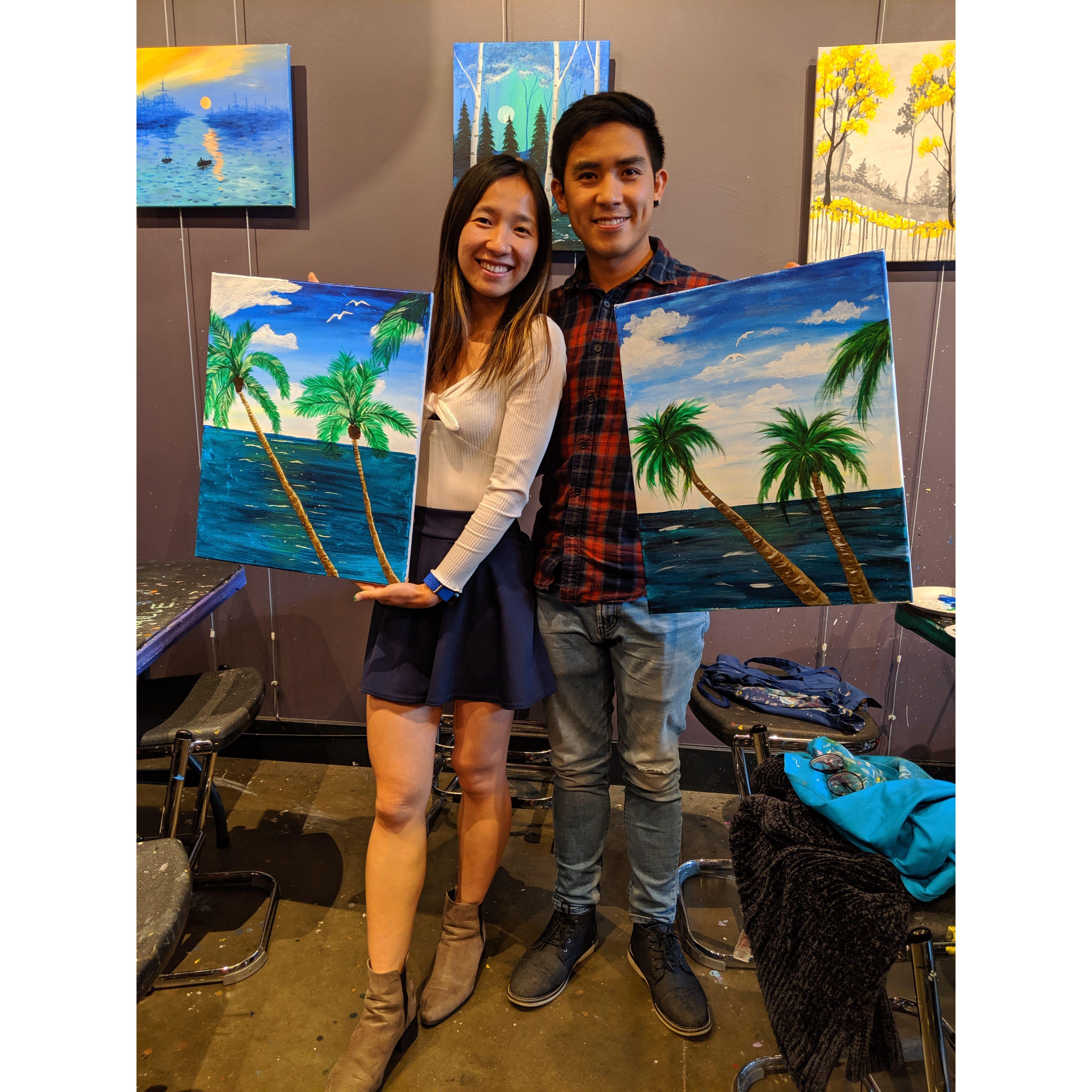 paint and sip night when Vivian finds out Hong can't follow directions