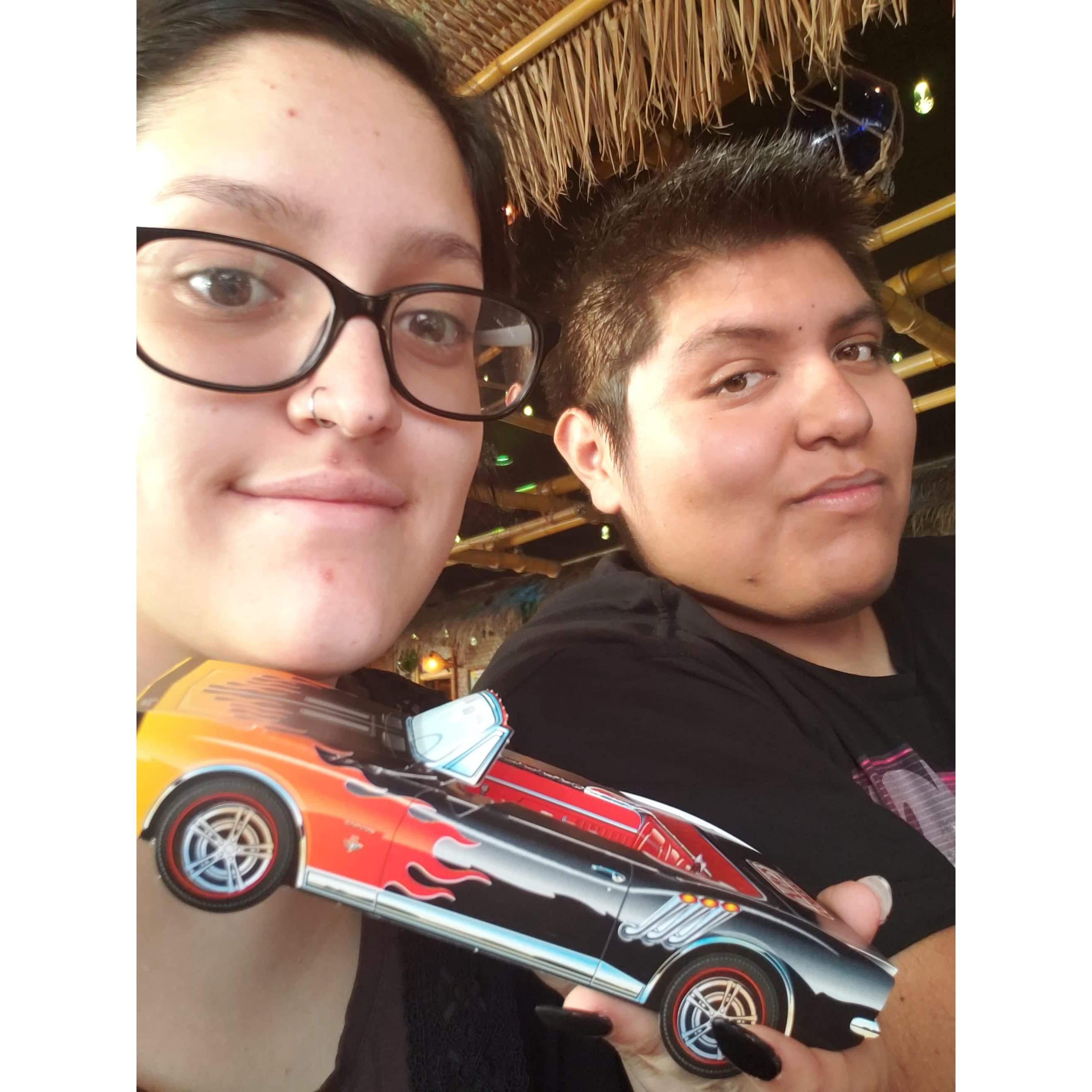 After the beach, look at the hotrod!