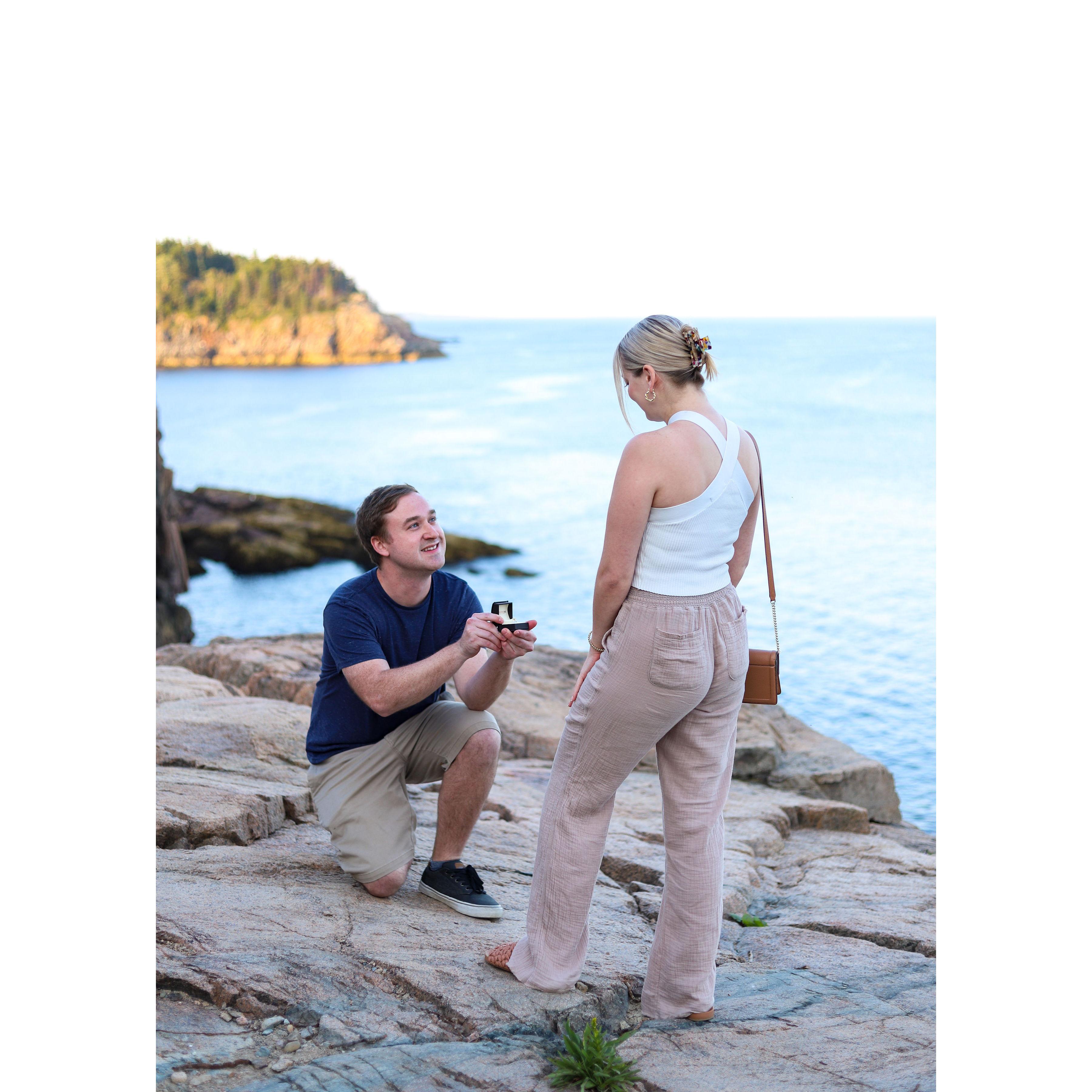 Getting engaged in Maine!