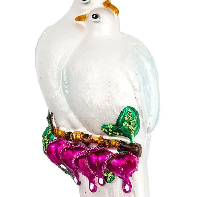 Old World Christmas Watcher Collection Glass Blown Ornaments for Christmas Tree Love Birds