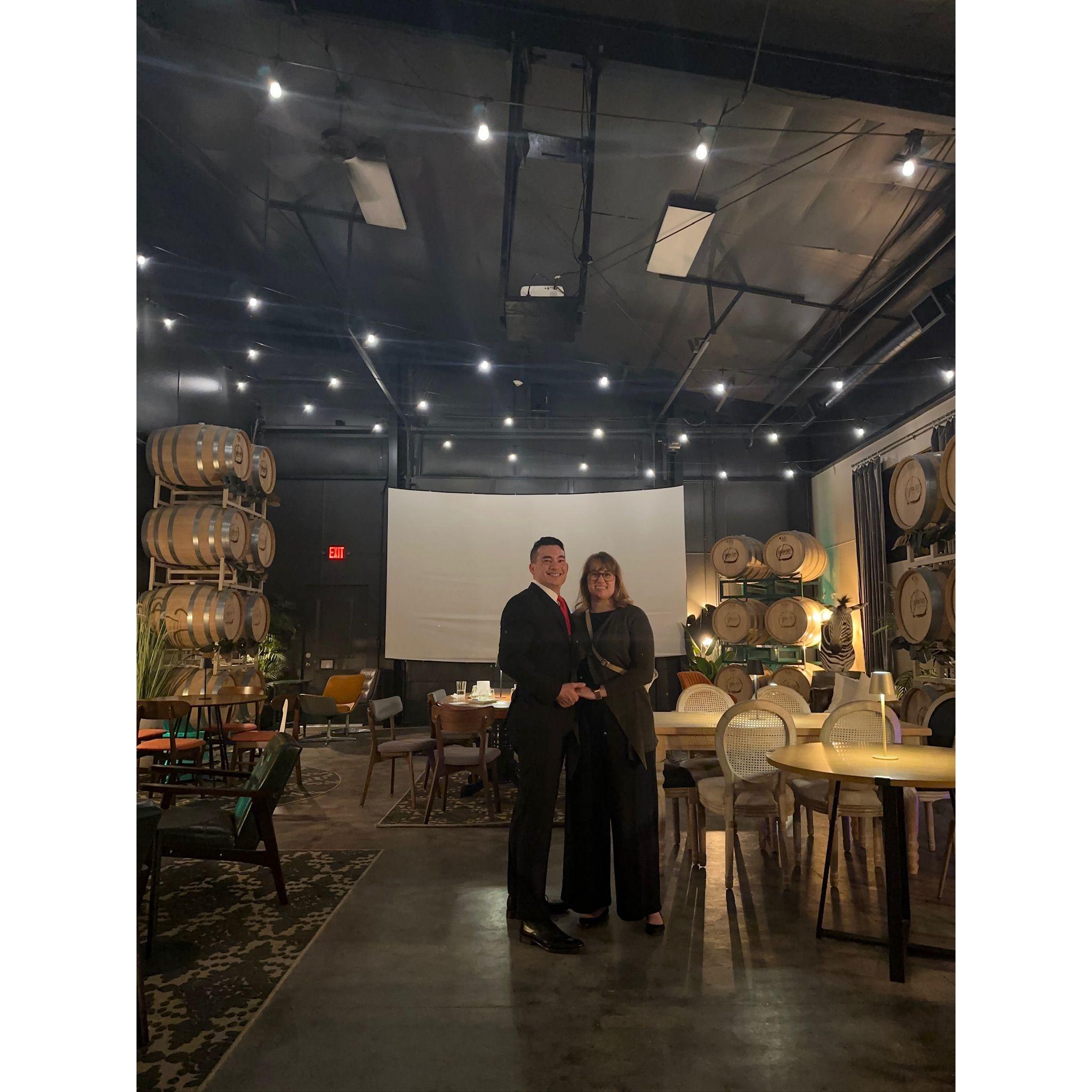 Our 1-Year Anniversary @ Liquid Arts Winery Barrel Room