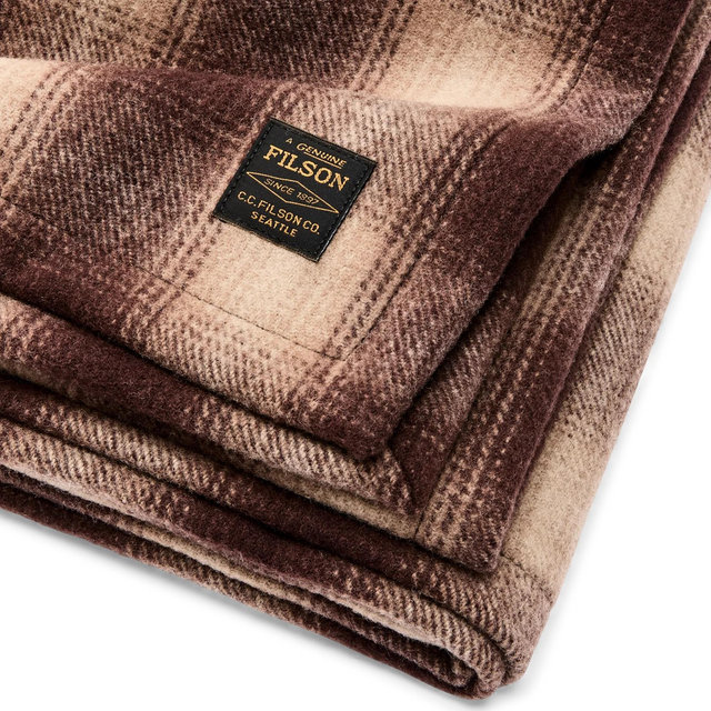 Mackinaw Wool Surplus Blanket - Brown / Tan Ombre