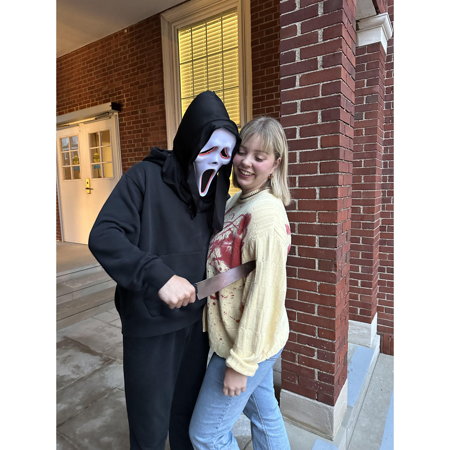 Our first halloween together. We were Stu Mocker and Casey Becker from Scream 1.