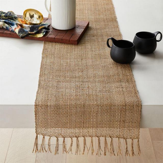 Open Weave Table Runner Natural 90"