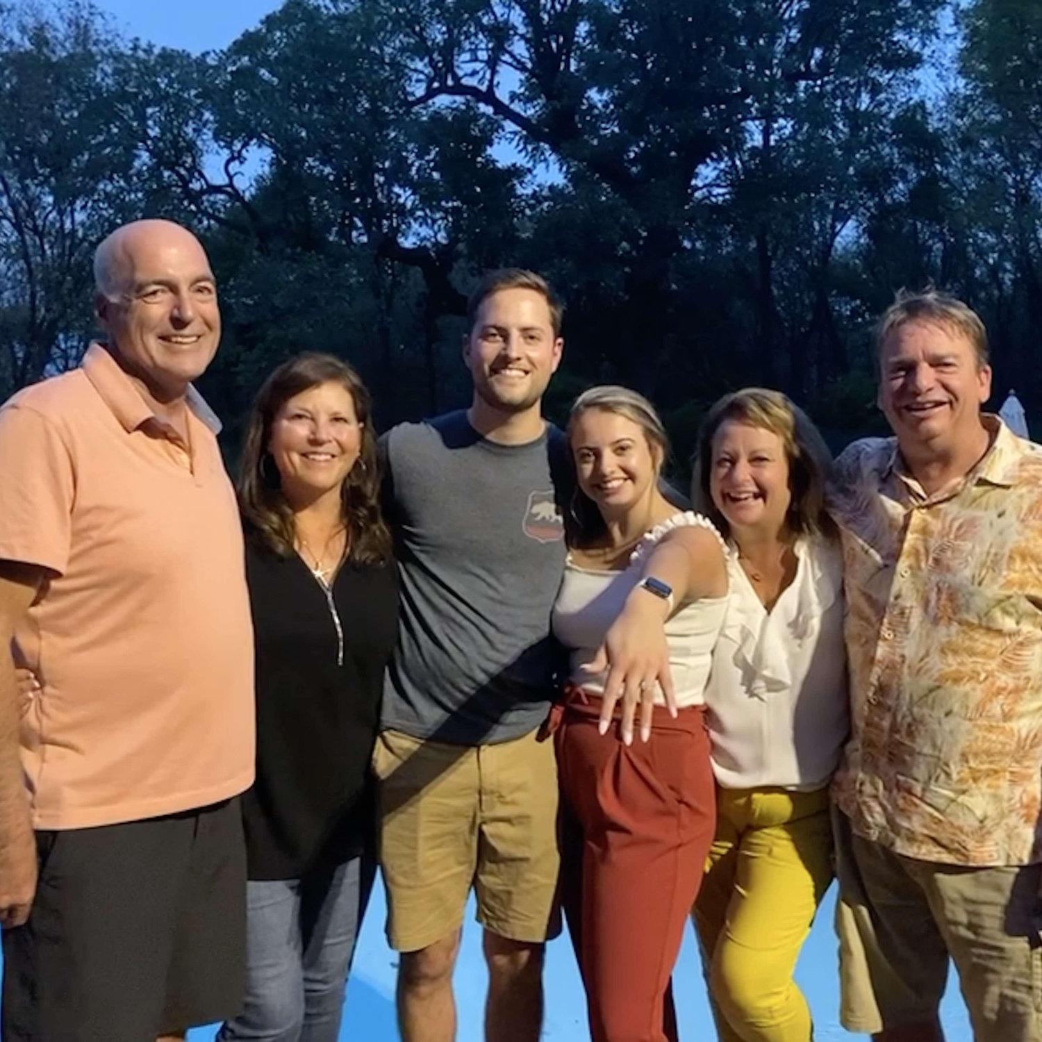Celebrating the engagement with our parents!