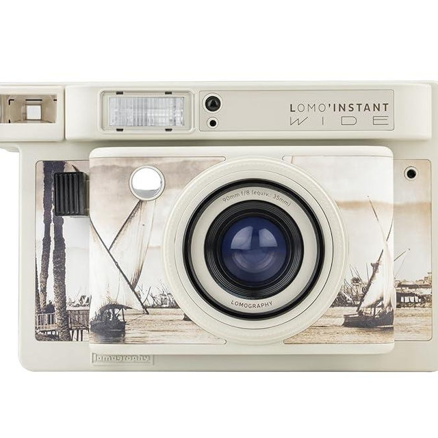Lomography Lomo'Instant Wide Camera, el Nil Edition, 90mm Lens, 3 Attachments, Built-in Flash